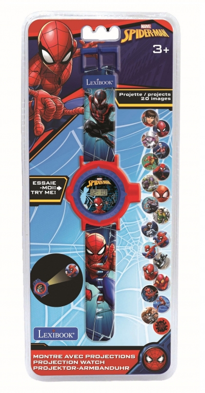 <img src='https://webimage.pl/pics/807/5/d3380743085807.jpg' style='height:440px' /> Zegarek projektor Spider-Man z 20 obrazami do wyświetlenia DMW050SP