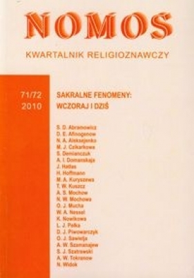 Kwartalnik religioznawczy Nr 71/72 2010