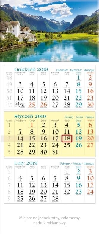 Kalendarz 2019 Trójdzielny Lato KT10