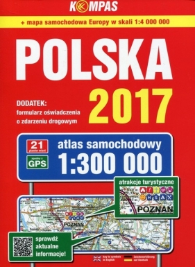 Polska 2017 Atlas samochodowy 1:300 000 - Praca zbiorowa