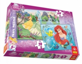 Księżniczki i Arielka - Puzzle 2w1 - 100 elementów (34080)