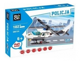 Klocki Blocki: Policja. Helikopter 102 elementy (KB6729)