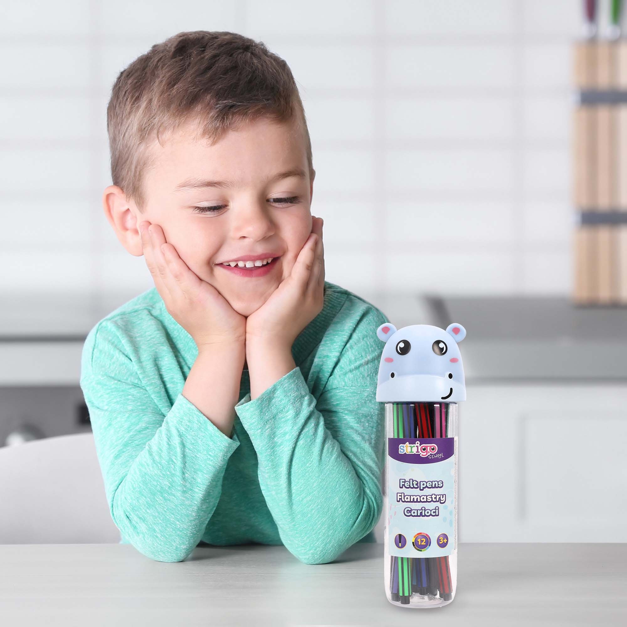 Flamastry Hipopotam, 12szt