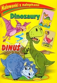 Malowanki z nalepkami Dinozaury Dinuś