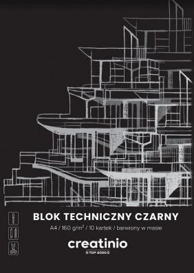 Blok techniczny Creatinio A4/10k - czarny, 1 szt