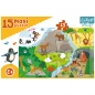Puzzle Maxi 15: Zwierzątka i ich domki (14280)