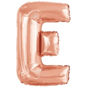 Balon foliowy litera E różowe złoto 56,5x86cm