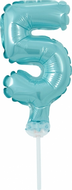 Balon foliowy Godan błękitny 13 cm cyfra 5 (BC-5BLO5)