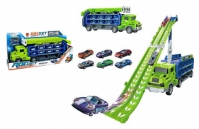 Pojazd laweta 2w1 zjeżdżalnia dwutorowa