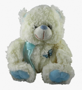 Miś Ksawery niebieski 28 cm siedzący - <br />