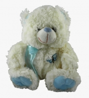 Miś Ksawery niebieski 28 cm siedzący - <br />