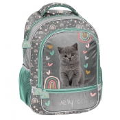 Plecak dwukomorowy szkolny - Lovely Cat