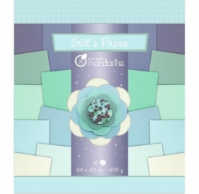 Papier Glitter niebieskie