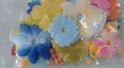 Dekoracje materiałowe kwiaty mix 30 szt. F008 - 284823