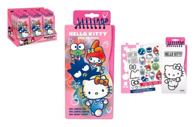 Zestaw kreatywny z naklejkami i szablonami Hello Kitty