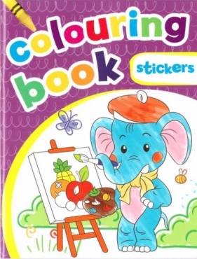 Colouring book z naklejkami. Fioletowa - Opracowanie zbiorowe