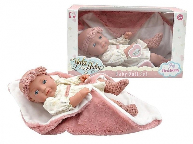 Lalka bobas 40cm z kocykiem