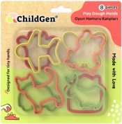 Foremki do modelowania ciastoliny 8szt.