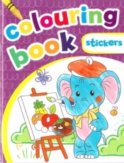 Colouring book z naklejkami. Fioletowa - Praca zbiorowa