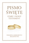 Pismo Święte Stary i Nowy Testament B5 - oprawa beżowa z białą obwolutą - Pamiątka Sakramentu Małżeństwa