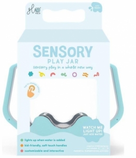 Słoik sensoryczny do napełnienia wodą błękitny