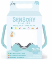 Słoik sensoryczny do napełnienia wodą błękitny