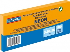 Karteczki samoprzylepne w bloczku neon pomarańczowy (7585011-12)