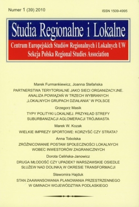 Studia Regionalne i Lokalne 1(39) 2010