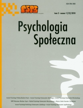 Psychologia społeczna Tom 5/2010