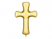 Balon foliowy Krzyż złoty 103.5x74.5cm