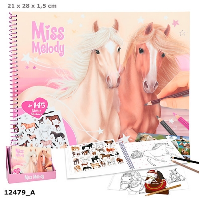 <img src='https://webimage.pl/pics/810/7/d4010070647810.jpg' style='height:440px' /> Kolorowanka z naklejkami Miss Melody 12479A