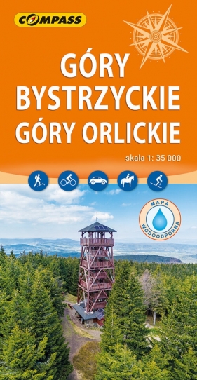 Góry Bystrzyckie Góry Orlickie mapa turystyczna laminowana 1:35 000