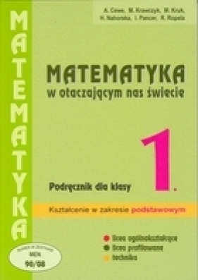 z.Matematyka LO KL 1. Podręcznik Zakres podstawowy Matematyka w otaczającym nas świecie (stare wydanie) - Cewe, Krawczyk, Kruk