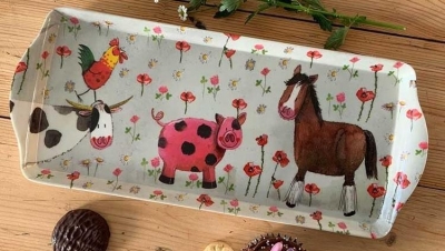 Taca kuchenna średnia Zwierzęta na farmie