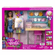 Barbie Pracownia artysty czna Zestaw + lalka (HCM85)