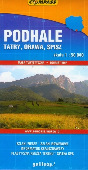 Podhale mapa turystyczna - Opracowanie zbiorowe