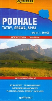 Podhale mapa turystyczna - Opracowanie zbiorowe