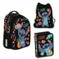 Zestaw szkolny Stitch Black Aloha. Plecak, piórnik bez wyposażenia i worek na obuwie