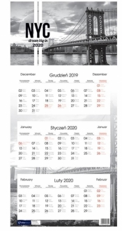 Kalendarz 2020 trójdzielny Miasta