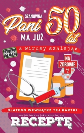 Karnet Urodzinowy z receptą 50 JCX - 050