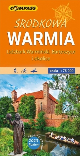 Mapa turystyczna - Środkowa Warmia lam. 1:75 000 - Opracowanie zbiorowe