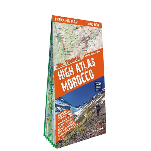 Maroko Atlas Wysoki (High Atlas. Morocco) Laminowana mapa trekkingowa 1:100 000