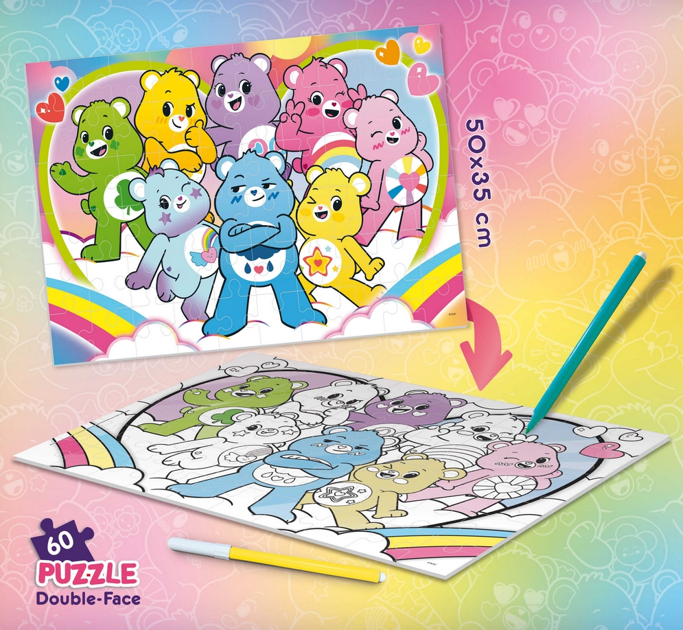 Puzzle dwustronne 60: Troskliwe misie