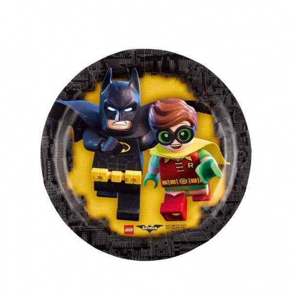 Talerzyki 18 cm Lego Batman, 8 sztuk (9901823)