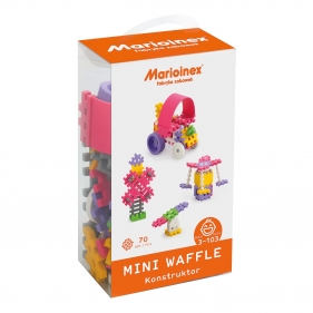 Mini Waffle Konstruktor - Różowy, 70 el. (902813)