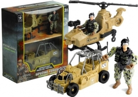 Zestaw militarny helikopter auto figurka akcesoria