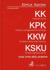 Kodeks karny Kodeks postępowania karnego Kodeks karny wykonawczy Koszty sądowe karne - <br />