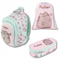 Zestaw szkolny Pusheen Pink. Plecak, piórnik bez wyposażenia i worek na obuwie
