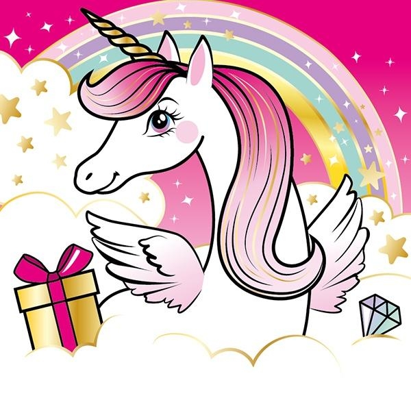 Karnet pop-up - Unicorn