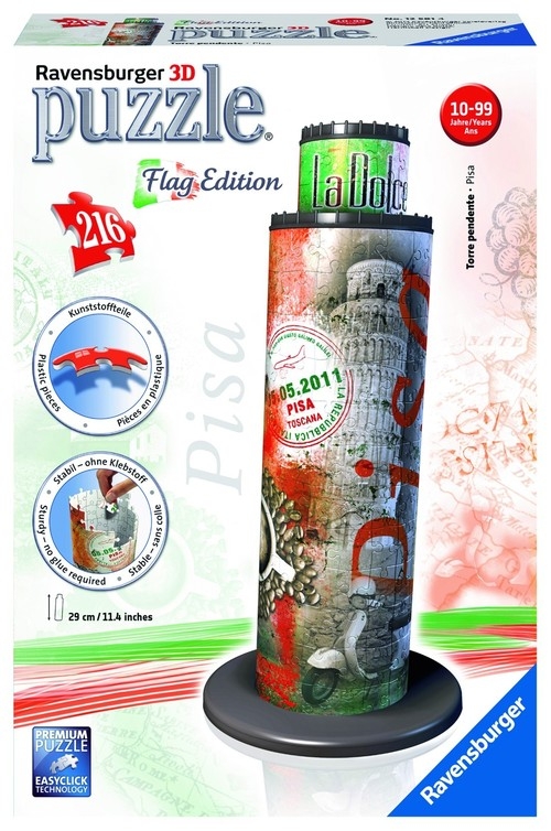 Puzzle 3D Pisa Wieża Flag Edition (125814)